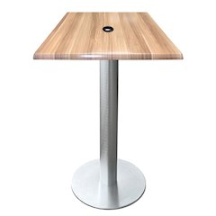 All-Season Table with 30" x 30" Square Natural Top with Umbrella Hole