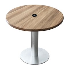 All-Season Table with 30" Diameter Natural Top with Umbrella Hole