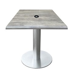 All-Season Table with 36" x 36" Square Greystone Top with Umbrella Hole