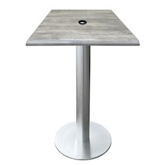 All-Season Table with 30" x 30" Square Greystone Top with Umbrella Hole