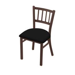 610 Contessa 18" Chair with Bronze Finish and Black Vinyl Seat