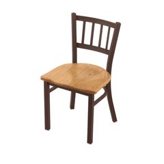 610 Contessa 18" Chair with Bronze Finish and Medium Oak Seat