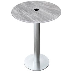 All-Season Table with 32" Diameter Greystone Top with Umbrella Hole