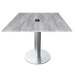 All-Season Table with 32" x 32" Square Greystone Top with Umbrella Hole