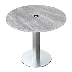 All-Season Table with 32" Diameter Greystone Top with Umbrella Hole