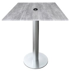 All-Season Table with 32" x 32" Square Greystone Top with Umbrella Hole