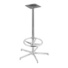 216 Chrome Bar Height Base with Foot Ring