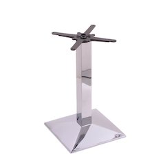 217 Chrome Cast Iron Table Height Base with Square Foot
