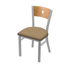 630 Voltaire 18" Chair with Anodized Nickel Finish, Medium Back, and Canter Sand Seat