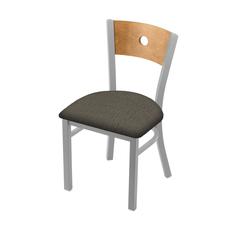 630 Voltaire 18" Chair with Anodized Nickel Finish, Medium Back, and Graph Chalice Seat