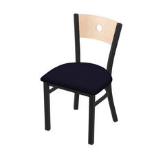 630 Voltaire 18" Chair with Black Wrinkle Finish, Natural Back, and Canter Twilight Seat