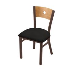 630 Voltaire 18" Chair with Bronze Finish, Medium Back, and Canter Espresso Seat