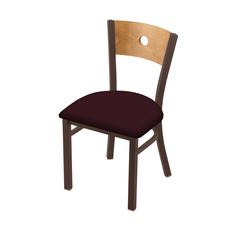 630 Voltaire 18" Chair with Bronze Finish, Medium Back, and Canter Bordeaux Seat