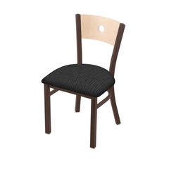 630 Voltaire 18" Chair with Bronze Finish, Natural Back, and Graph Coal Seat