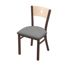 630 Voltaire 18" Chair with Bronze Finish, Natural Back, and Graph Alpine Seat