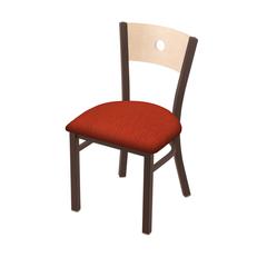 630 Voltaire 18" Chair with Bronze Finish, Natural Back, and Graph Poppy Seat