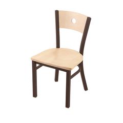 630 Voltaire 18" Chair with Bronze Finish, Natural Back, and Natural Maple Seat