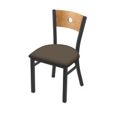 630 Voltaire 18" Chair with Pewter Finish, Medium Back, and Canter Earth Seat