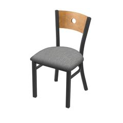 630 Voltaire 18" Chair with Pewter Finish, Medium Back, and Graph Alpine Seat