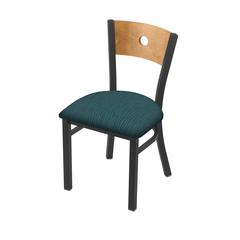 630 Voltaire 18" Chair with Pewter Finish, Medium Back, and Graph Tidal Seat