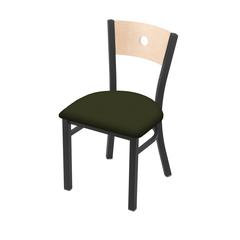 630 Voltaire 18" Chair with Pewter Finish, Natural Back, and Canter Pine Seat