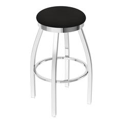 802 Misha 36" Swivel Extra Tall Bar Stool with Chrome Finish and Canter Espresso Seat