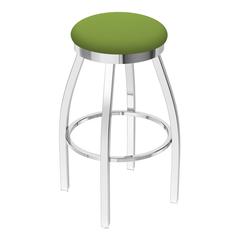 802 Misha 36" Swivel Extra Tall Bar Stool with Chrome Finish and Canter Kiwi Green Seat
