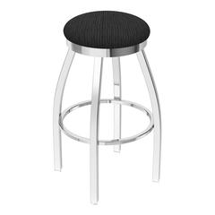802 Misha 36" Swivel Extra Tall Bar Stool with Chrome Finish and Graph Coal Seat