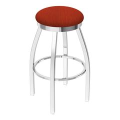 802 Misha 36" Swivel Extra Tall Bar Stool with Chrome Finish and Graph Poppy Seat