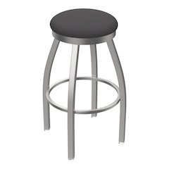 802 Misha Stainless Steel 25" Swivel Counter Stool with Canter Storm Seat