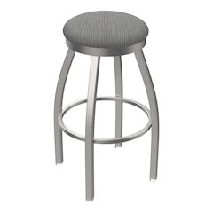 802 Misha Stainless Steel 25" Swivel Counter Stool with Graph Alpine Seat