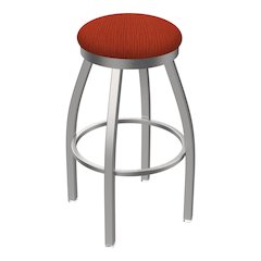802 Misha Stainless Steel 36" Swivel Bar Stool with Graph Poppy Seat