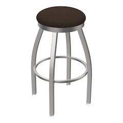 802 Misha Stainless Steel 36" Swivel Bar Stool with Rein Coffee Seat