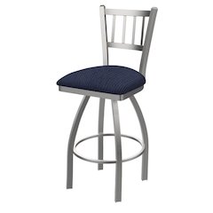 810 Contessa Stainless Steel 25" Swivel Counter Stool with Graph Anchor Seat
