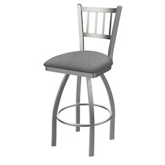 810 Contessa Stainless Steel 36" Swivel Bar Stool with Graph Alpine Seat