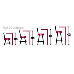 XL 830 Voltaire 30" Swivel Counter Stool with Pewter Finish, Natural Back, and Medium Maple Seat