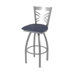 820 Catalina Stainless Steel 25" Swivel Counter Stool with Graph Anchor Seat