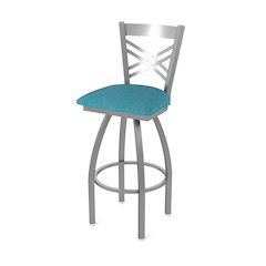 820 Catalina Stainless Steel 25" Swivel Counter Stool with Graph Tidal Seat