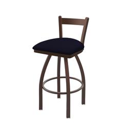 821 Catalina 30" Low Back Swivel Bar Stool with Bronze Finish and Canter Twilight Seat