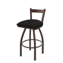 821 Catalina 30" Low Back Swivel Bar Stool with Bronze Finish and Canter Espresso Seat