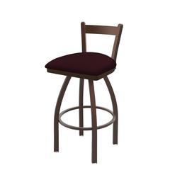 821 Catalina 30" Low Back Swivel Bar Stool with Bronze Finish and Canter Bordeaux Seat