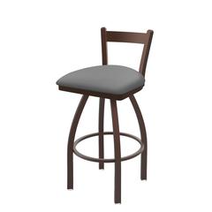 821 Catalina 30" Low Back Swivel Bar Stool with Bronze Finish and Canter Folkstone Grey Seat