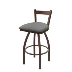 821 Catalina 30" Low Back Swivel Bar Stool with Bronze Finish and Graph Alpine Seat