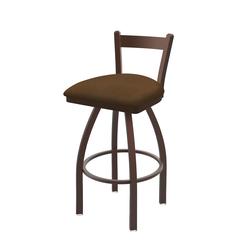 821 Catalina 30" Low Back Swivel Bar Stool with Bronze Finish and Rein Thatch Seat