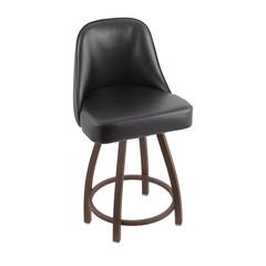 840 Grizzly 25" Swivel Counter Stool with Bronze Finish and Black Vinyl Seat
