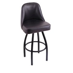 840 Grizzly 36" Swivel Bar Stool with Black Wrinkle Finish and Black Vinyl Seat