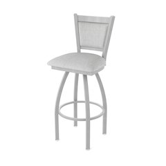 Swivel Counter Stool with Anodized Nickel Finish and Graph Alpine Seat and Back