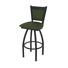 Swivel Counter Stool with Black Wrinkle Finish and Canter Pine Seat and Back