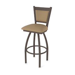 Swivel Counter Stool with Bronze Finish and Canter Sand Seat and Back