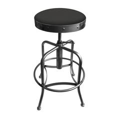 910 Industrial-Adjustable Stool with Clear Coat Finish and Canter Iron Seat